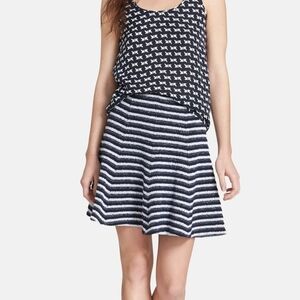 Theory‎ Lyerly Boucle Textured Stripe Skirt Skater